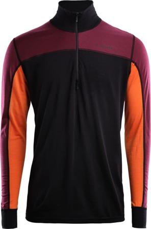 Aclima LightWool Reinforced Mockneck Man Men base layer tops Black S
