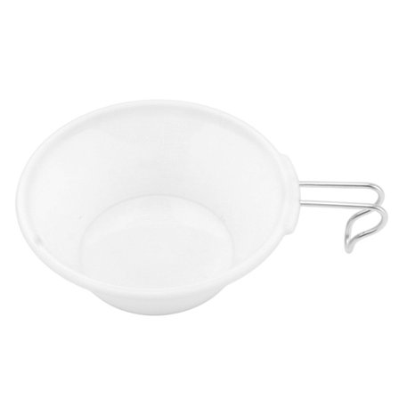 Backpackers Kop Skål 250ml Bærbar Dråbebestandig Service til Camping Vandreture Hvid