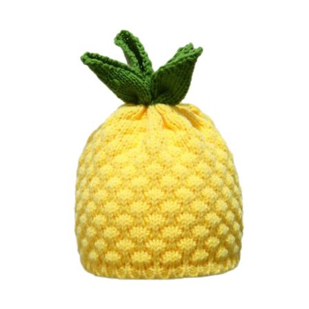 Nydelig Strikket Lue med Frukttema for Kvinner Vintage 2000-talls Fruktdesign Heklet Bretløs Lue Pullover Lue for Vinter Høstbruk