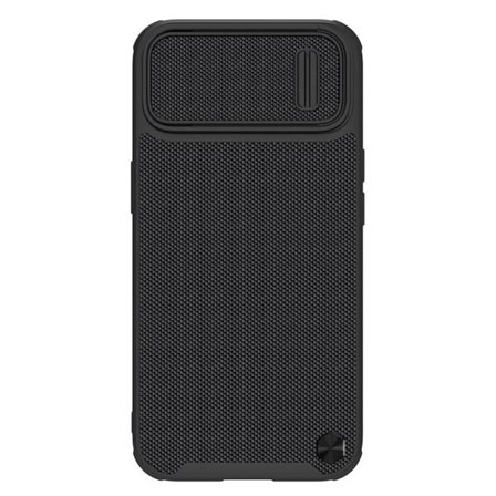 Nillkin Textured S Case til iPhone 14, pansret cover med kameradæksel, sort