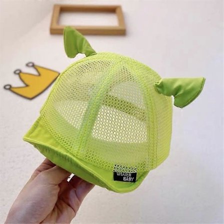 Unisex Monster Shrek -hattu lapsille, tytöille ja pojille, Halloween-myssy, puuvillainen kalastajahattu, vihreä, hauska pipo, kalastajanlakki