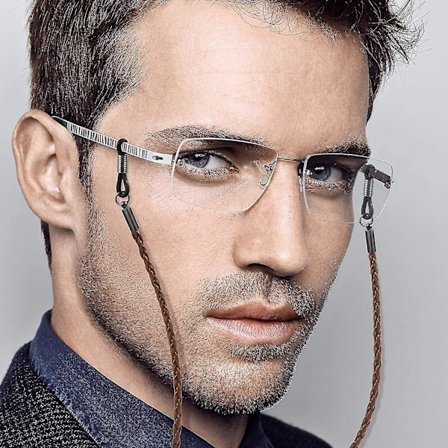 4-pak brilleholder rem snor, brilleholder, premium læder brillesnor holder kæde halskæde, brillesnor snor (4 farver)