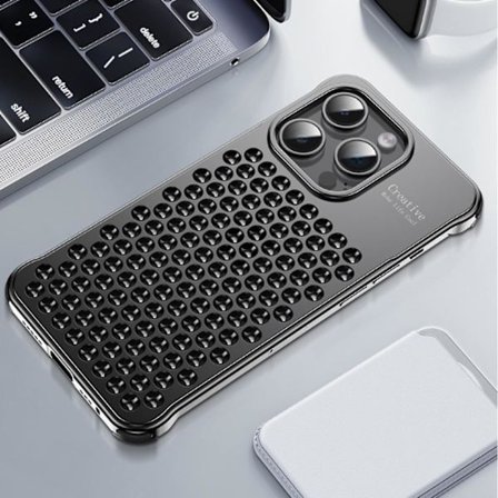 Metallvarmeavledningsdeksel Kompatibelt Med Iphone 15 Pro Max, Aluminiumlegering Rammeløs Hul Fire Hjørner Støtsikkert Deksel