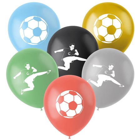 Latexballonger Fotbollskalas 6-pack