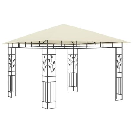 Vidaxl Paviljong Med Myggnät 3x3x2,73 M Gräddvit 180 G/m² Creme