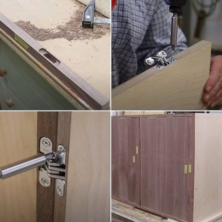 4 stk. Krysshengsel Foldbare Port Hengsler Skjult Usynlig Hengsel Rustfritt Stål Trådtegning 180 Fo