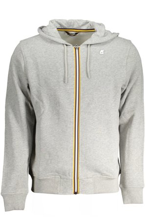 K-way Felpa Con Zip Uomo Grigio