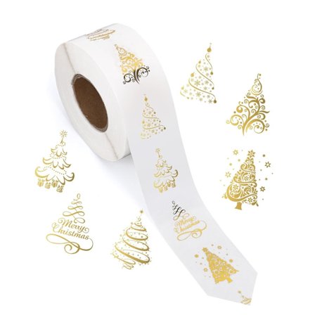 500 stk. Glædelig Jul Klistermærke Dekorativt Klistermærke Kuvertforsegling til Fest