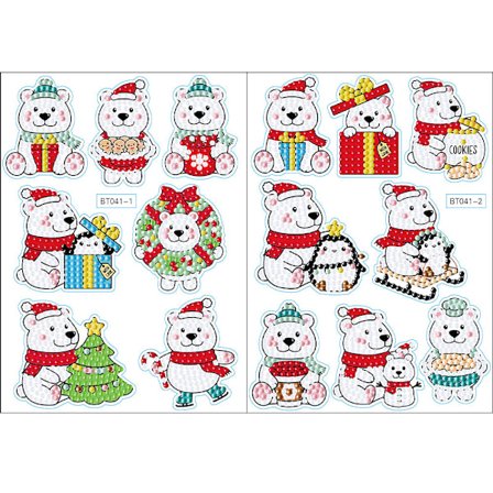 Jule 5D Diamantmaleri Klistremerker Barn DIY Drill Mosaic