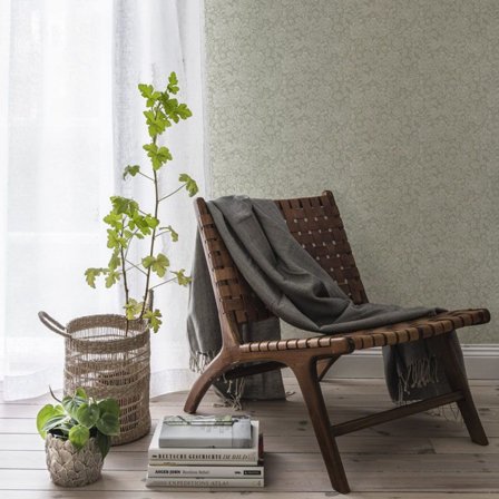 Duro Tapet, Jenny 678-02 Blommor & Blad, L, Ljusgrön, Färg & tapeter