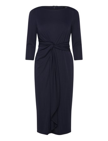 Lauren Ralph Lauren | Twist-Front Stretch Jersey Midi Dress | 32