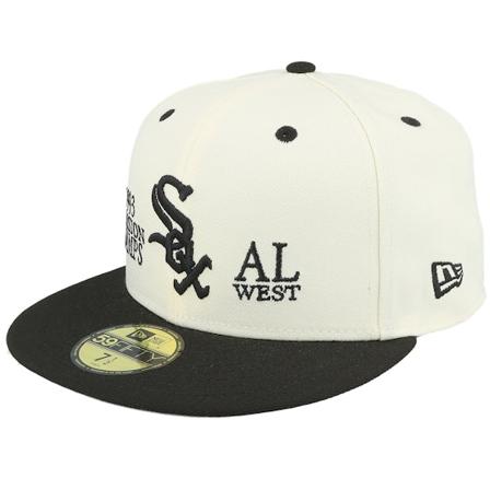 New Era - MLB Beige fitted Caps - Chicago White Sox MLB 93 Division 59FIFTY Chrome/Black Fitted @ Hatstore
