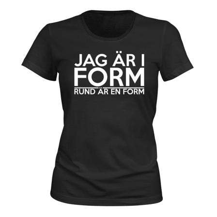 Jeg er i form - T-SHIRT - DAME svart S