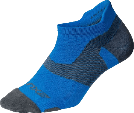 2XU Vectr Light Cushion No Show Sock workout socks Blue L