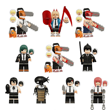 10 stk/sett Chainsaw Man Mini Figurer Byggekloss Minifigur Samlet For Barn Leker Gaver [GGL]