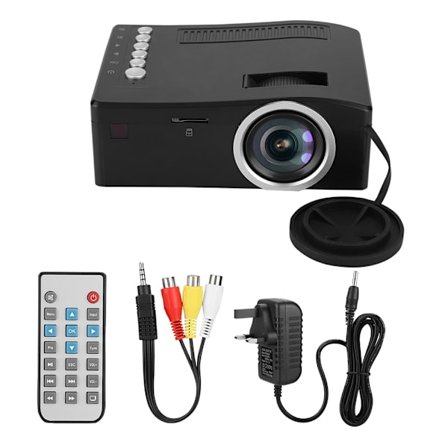 1080P Mini Projektor AV/HDMI/USB/TF Hjemme LED Projektor 15-110in Projektion -
