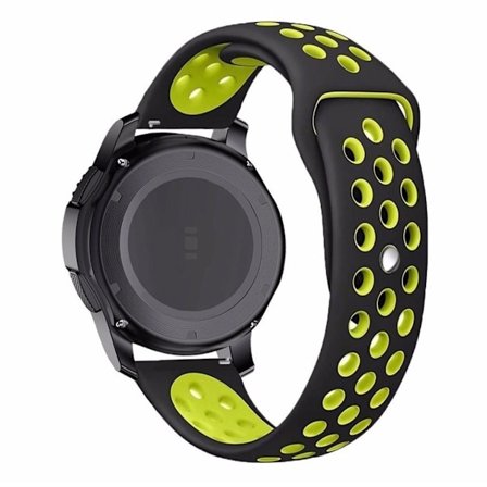 Universel tofarvet design urrem - Sort / Gul