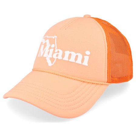 American Needle - Orange Trucker Cap - Miami Foamy Valin Peach Trucker @ Hatstore