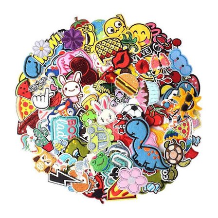 60 stk. blandede stilarter broderede mærker, der kan syes eller stryges på, til tøj, kjoler, bukser, hatte, jeans, syning, blomster, tilbehør