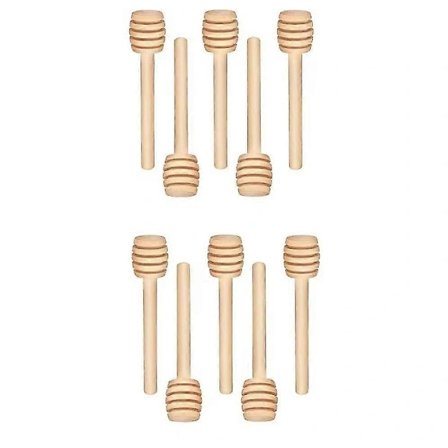 Honningpind Træ Honningdypper Honningrører Honningkamspind Til Honningkrukke Gryde Dispensere Dryp Honning Bryllupsfest Favoriserer (10 stk, Træ Co
