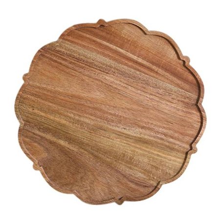 Träs serveringsfat Tea Cup Fat Underlägg Fruktfat Förvaringspall Fat