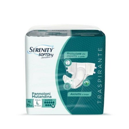 Serenity Soft Dry Sensitive Pannolone Mutandina Super Taglia L 15
