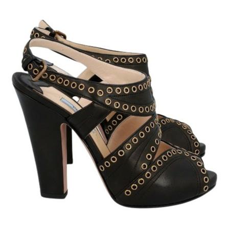 Prada Vintage Pre-owned Sandalette , Zwart , Dames , Maat: 37 EU