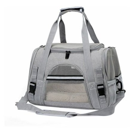 Bærbar hundebur med sammenleggbar pustepose med justerbare stropper Hun