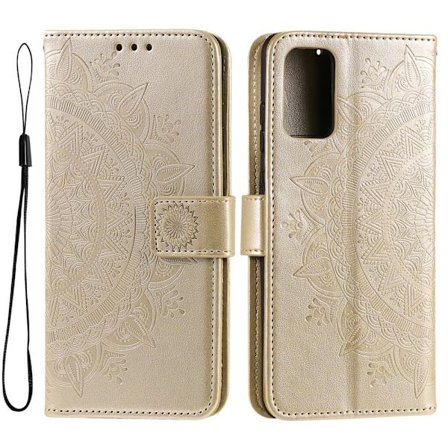 SKALO Samsung A33 5G Mandala Flip Cover - Guld