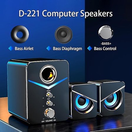 USB-tilkoblede Bluetooth-kombinasjonshøyttalere for datamaskin Stereo