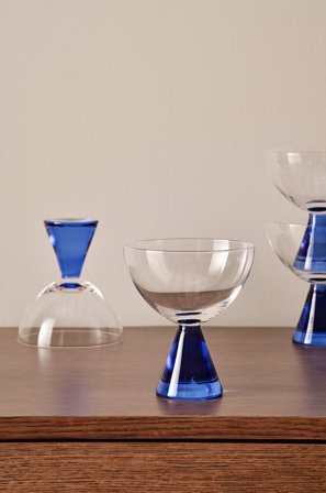 Jotex - Cocktailglass 4-pk Transparent/blå - AYLA - Kjøp Glass hos Jotex