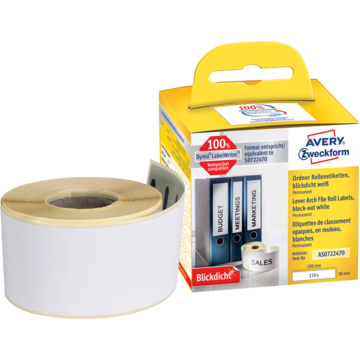 Etikett Hvit Dymo 190x38 mm