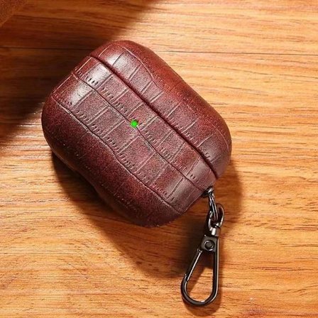 Ylellinen Airpods Pro 2 Protective Shell vegaaninen nahka ja avaimenperä