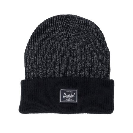 Herschel - Svart cuff Beanie - Elmer Reflective Ribbed Beanie Black Reflective Cuff @ Hatstore