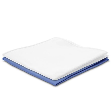 Conjunto de Lenços de Bolso Branco e Azul Bébé para homens - Conjuntos de lenço de bolso
