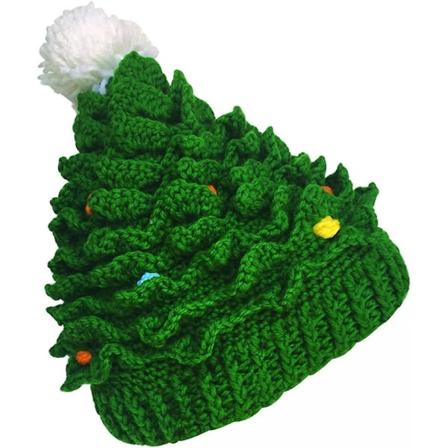 Julgran handstickad yllehatt varm mössa (vuxen version)
