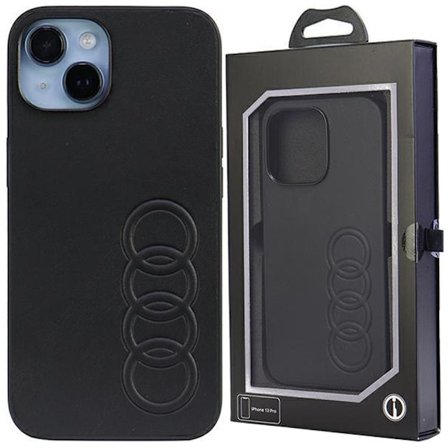 Audi syntetisk skinnveske til iPhone 14 - svart AU-TPUPCIP14-TT/D1-BK