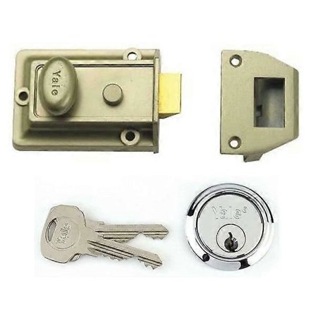 Yale 60mm Deadlocking Nightlatch x2 Nøkler Nikkel Bronse Finish B-77-ENB-SC-60