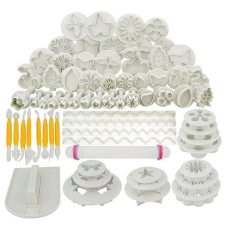 21 modeller 68-delt Flip Sugar Cake Mould Set Plast Cookie