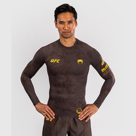 Venum UFC Fusion Men's Performance Long Sleeve Rashguard Earthen Brown