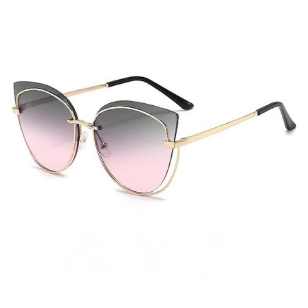 Kattöga solglasögon för kvinnor, trendig designermodell med speglade linser xq-sg201