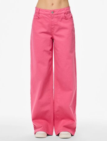 Pieces Pcsvala Mw Wide Denim Jeans - Pink - 30
