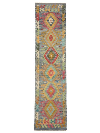 Handgeweven Kelim Afghan Old Style Vloerkleed 76X313
