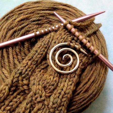 3st spiralkabelsticknål, rostfritt stål hushållssticka Gold