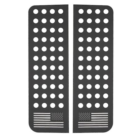 2 ST Bakdörrsfönsterdekaler Aluminiumlegering Glaspanelskydd för Wrangler JK 2007 till 2018 Typ B