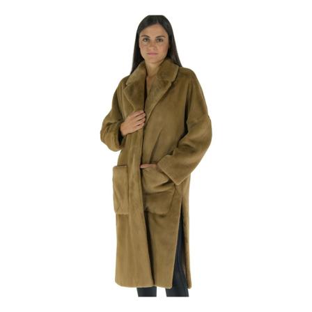 Betta Corradi, Faux Fur & Shearling Jackets Beige, Dames, Maat:L