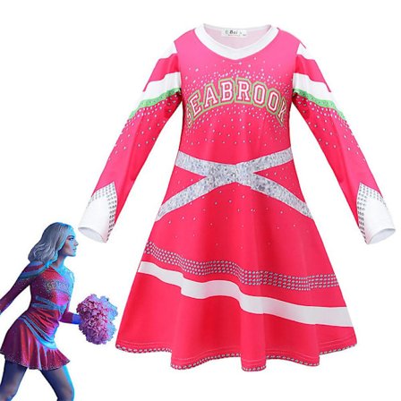 Zombies 3 Cheerleader Cosplay Kostym för Flickor 4-9 År Halloweenfestklänning