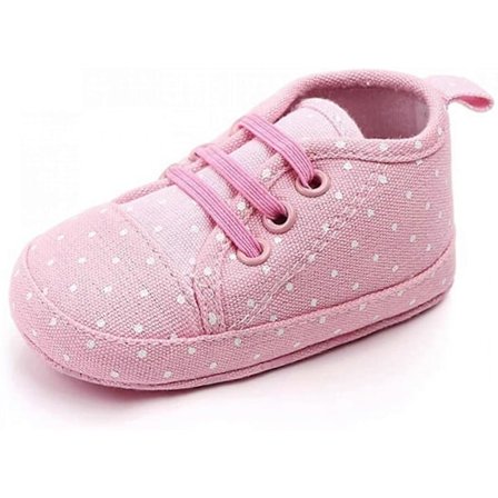 Vauvan poikien ja tyttöjen lenkkarit Pehmeät vauvan sängyssä käytettävät kengät Liukumattomat Kevyet Taaperon ensimmäiset kävelijät--- Pinkki 11cm
