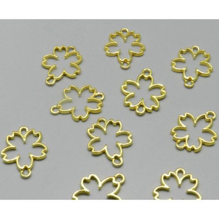 10 st rostfria länkkontakter klöver 4 blad berlocker för smyckestillverkning armband halsband DIY-fynd