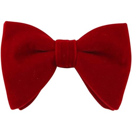(Röd) Herrsammet Överdimensionerad Fluga Enfärgad Förknuten Formell Smoking